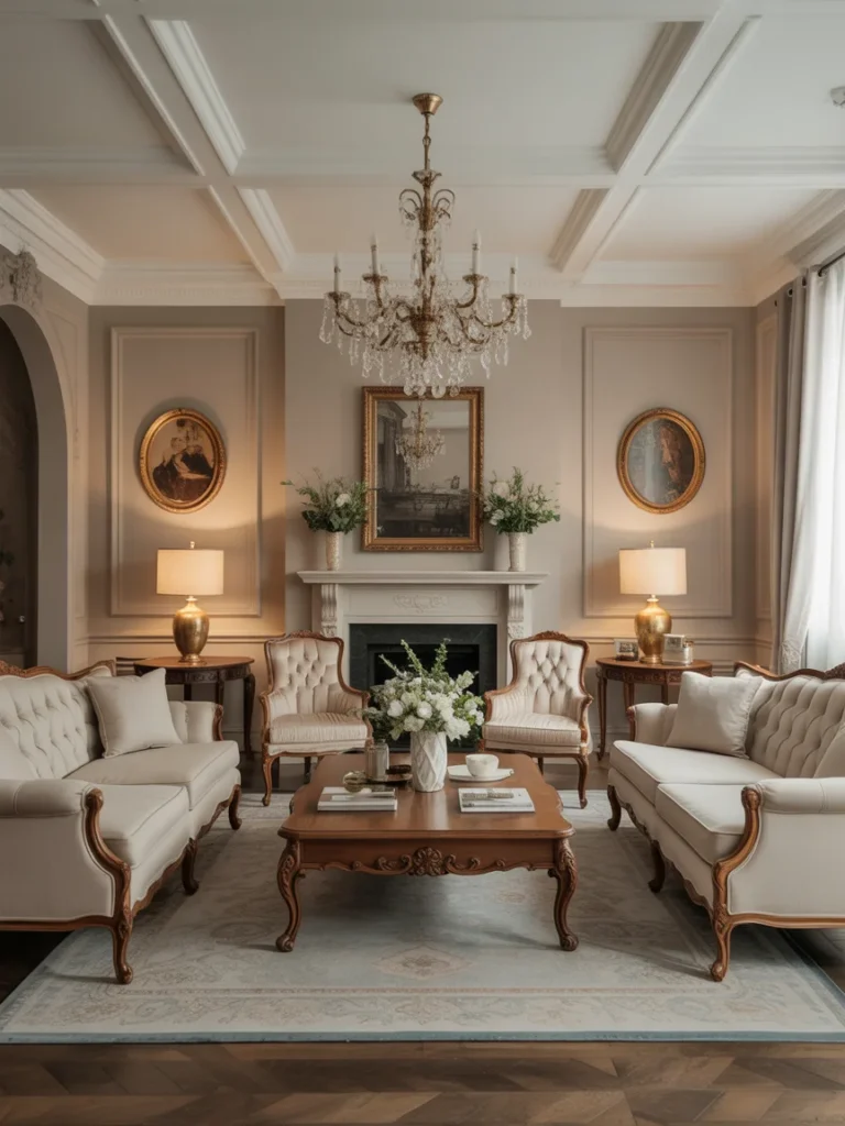 تصميم صالة استقبال كلاسيك